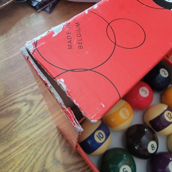 Vintage Set of Billard Pool Balls Made in Belgium - Picture 5 of 6